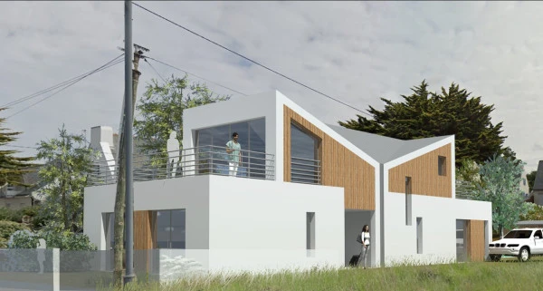 maison neuve terrain tres etroit La Turballe